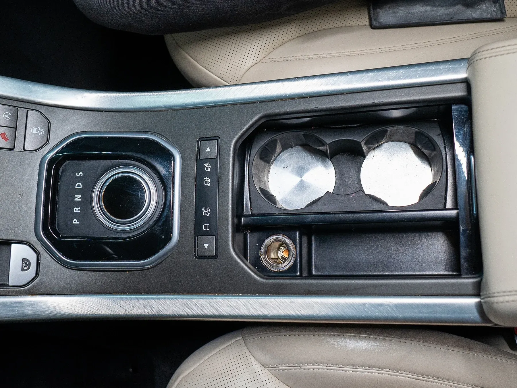 Centre console after professional interior cleaning